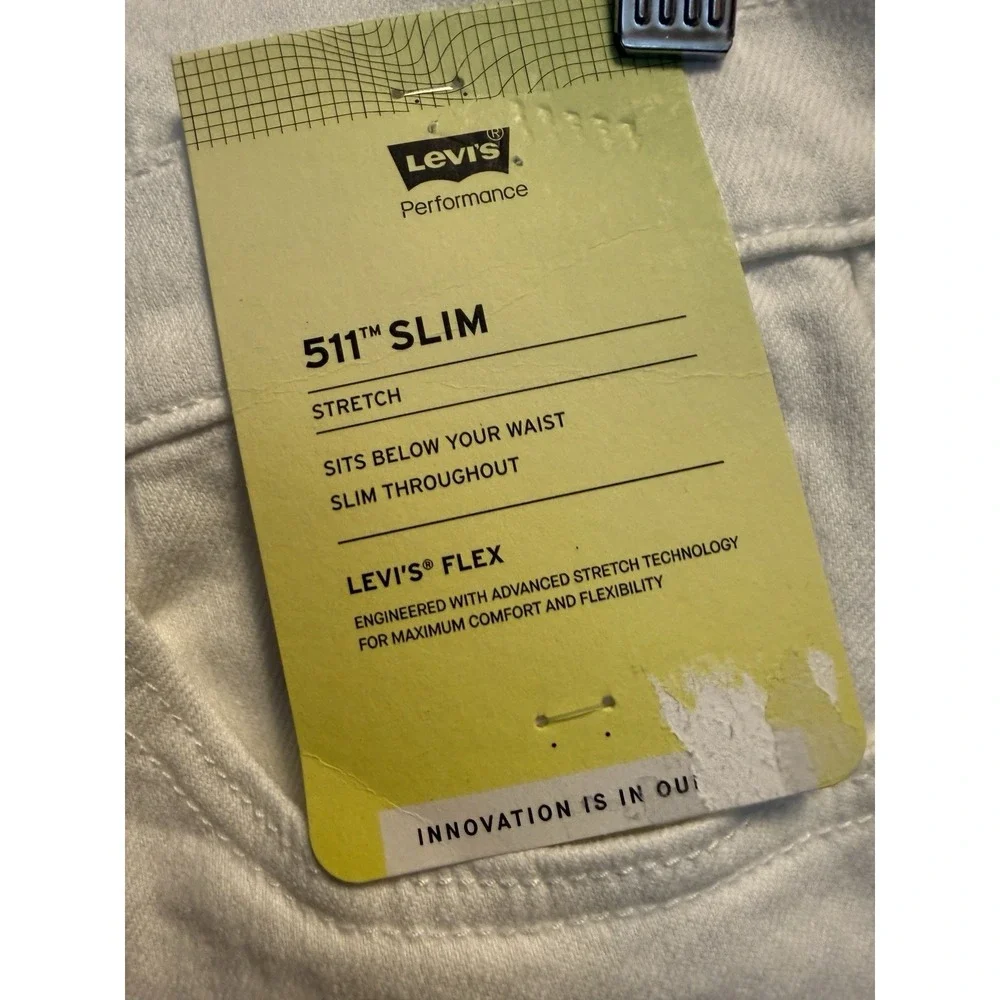 Levi's 511 Slim White Men's Jeans Size 32 X 32 New With Tags READ DESCRIPTION
